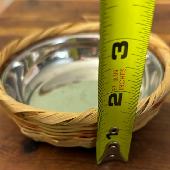 Mini Kitty or Toy Puppy Food Dish. Wicker - Picture 5 of 5